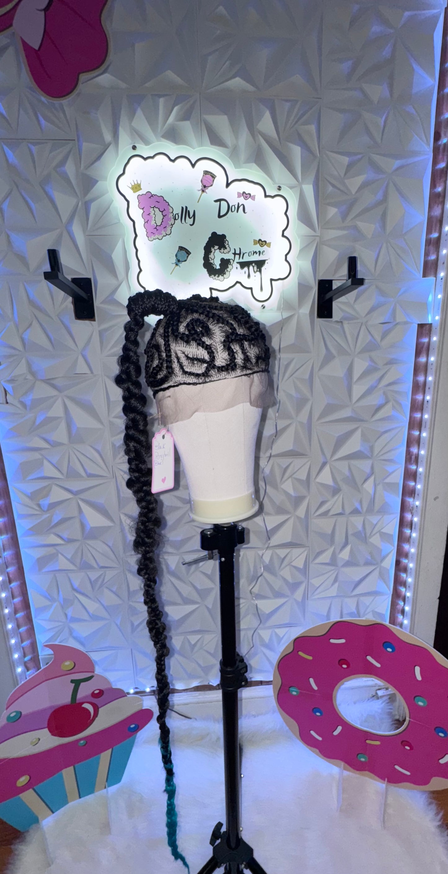 #A2. Dolly Pony Tail Synthetic Braided Wig.
