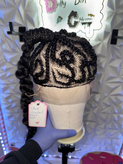 #A2. Dolly Pony Tail Synthetic Braided Wig.