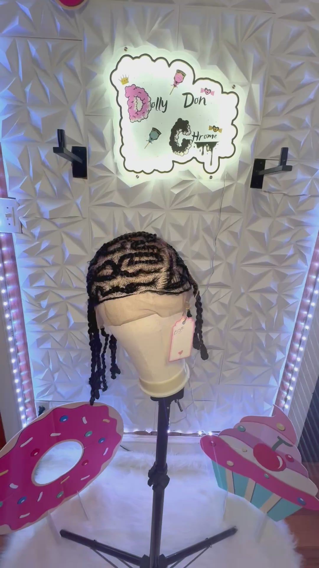 Our Short Bob Cut Twist Wig/ Black # B3.