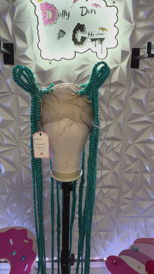 Turquoise Braided blue A5#