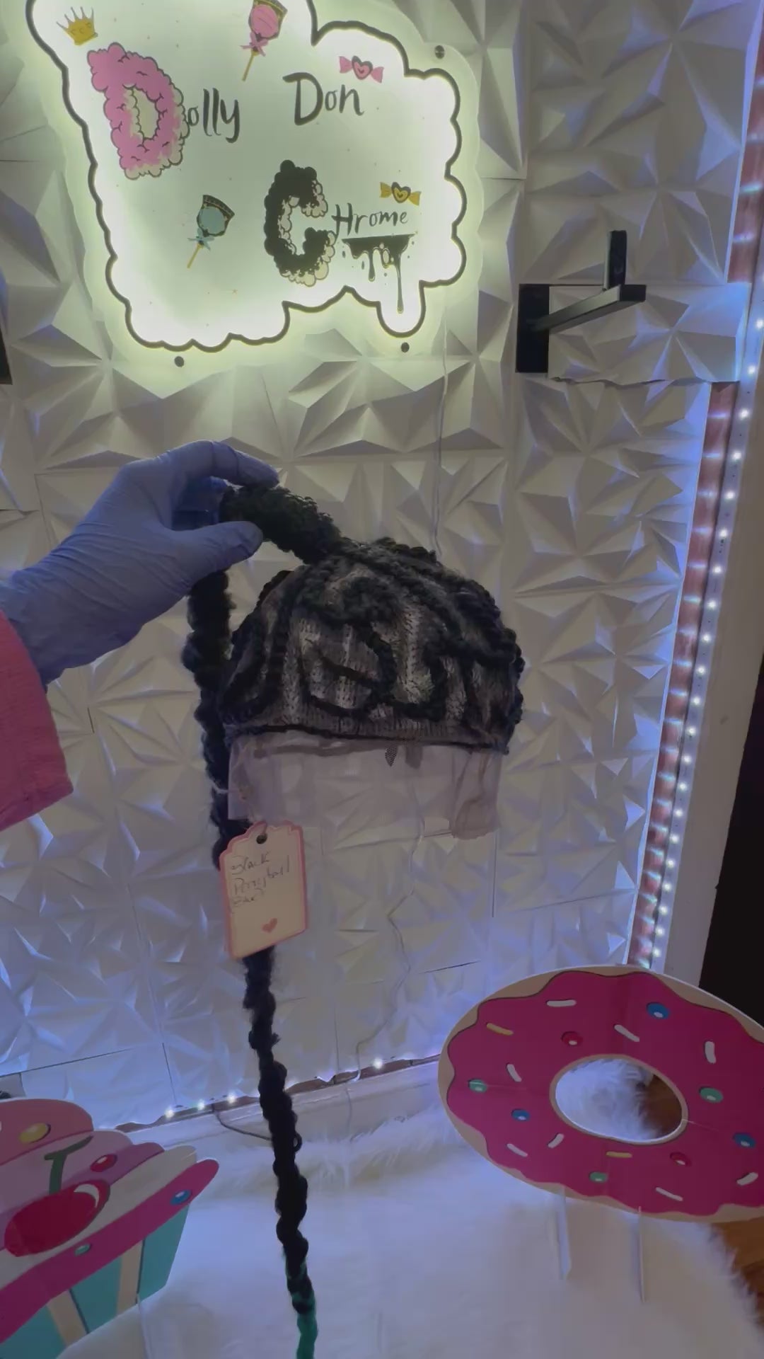 #A2. Dolly Pony Tail Synthetic Braided Wig.