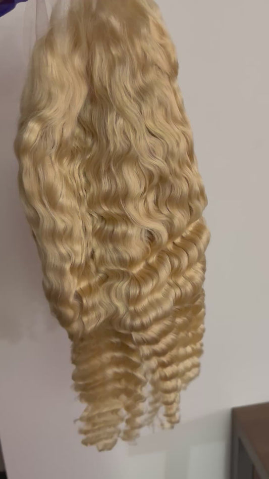 Dollydonchrome 13x4 - 20 inch Deep Wave Blonde Wig – 180% Density (Custom Color Available)