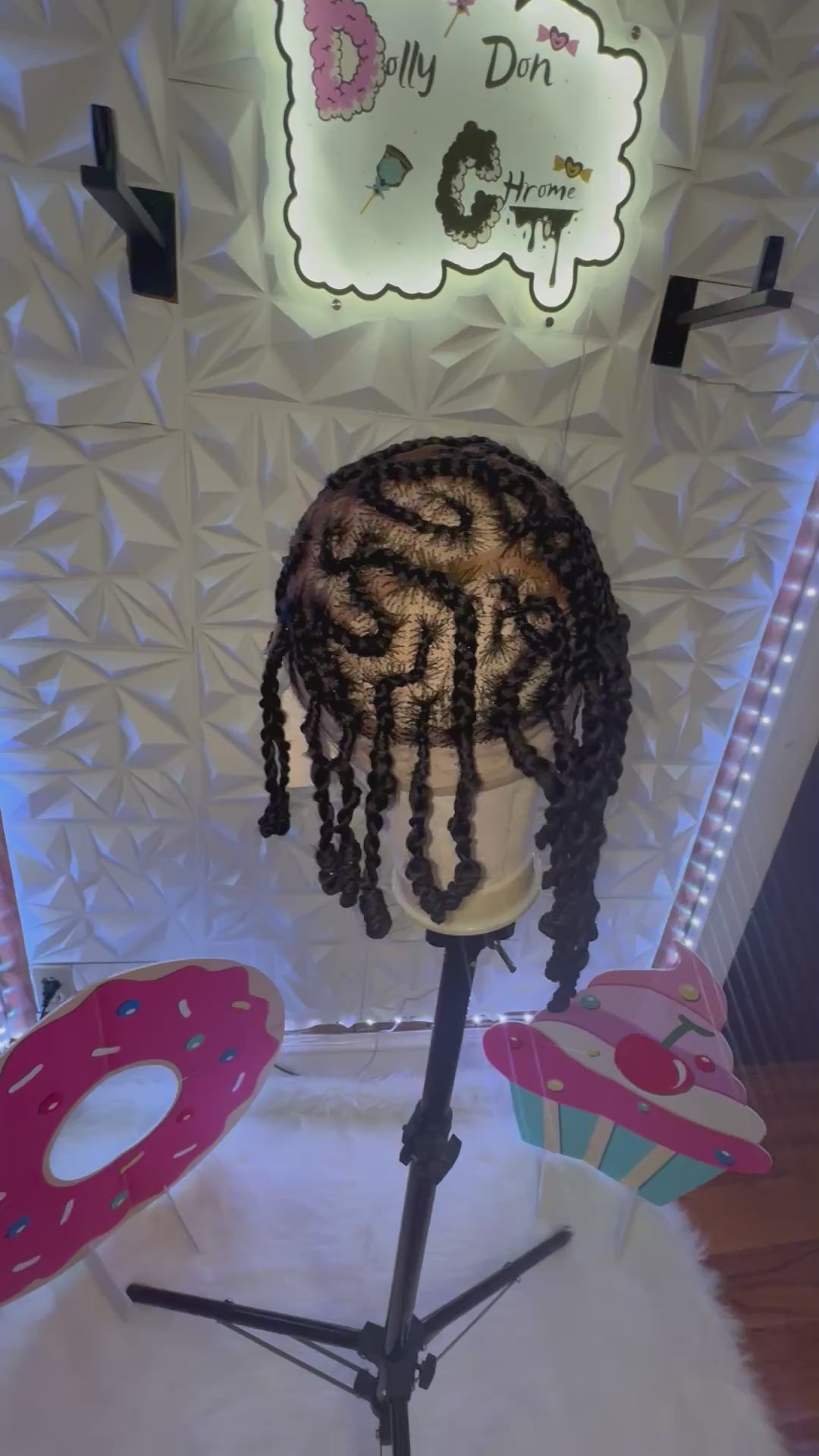 Our Short Bob Cut Twist Wig/ Black # B3.